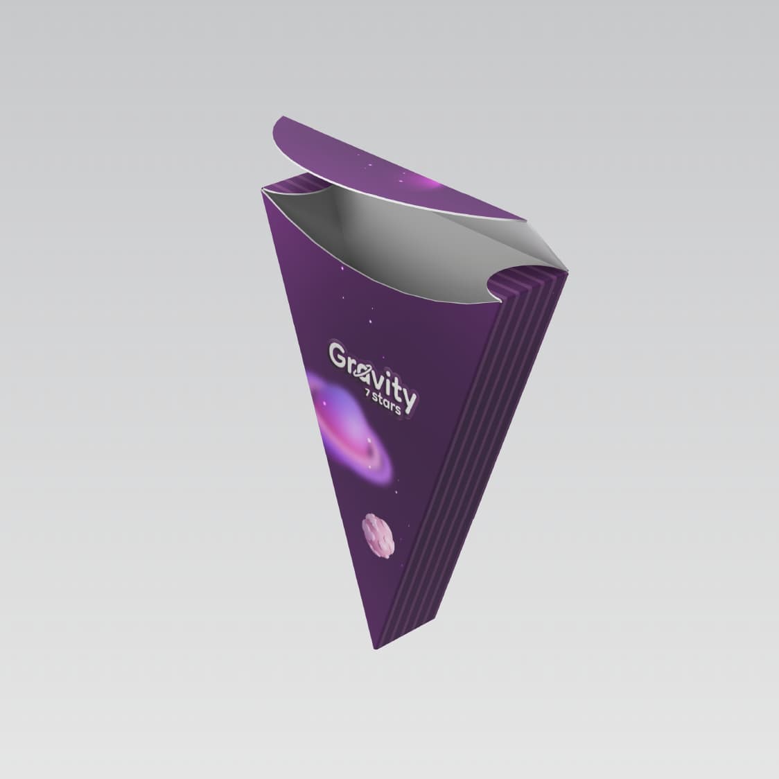 Gravity crepe packaging