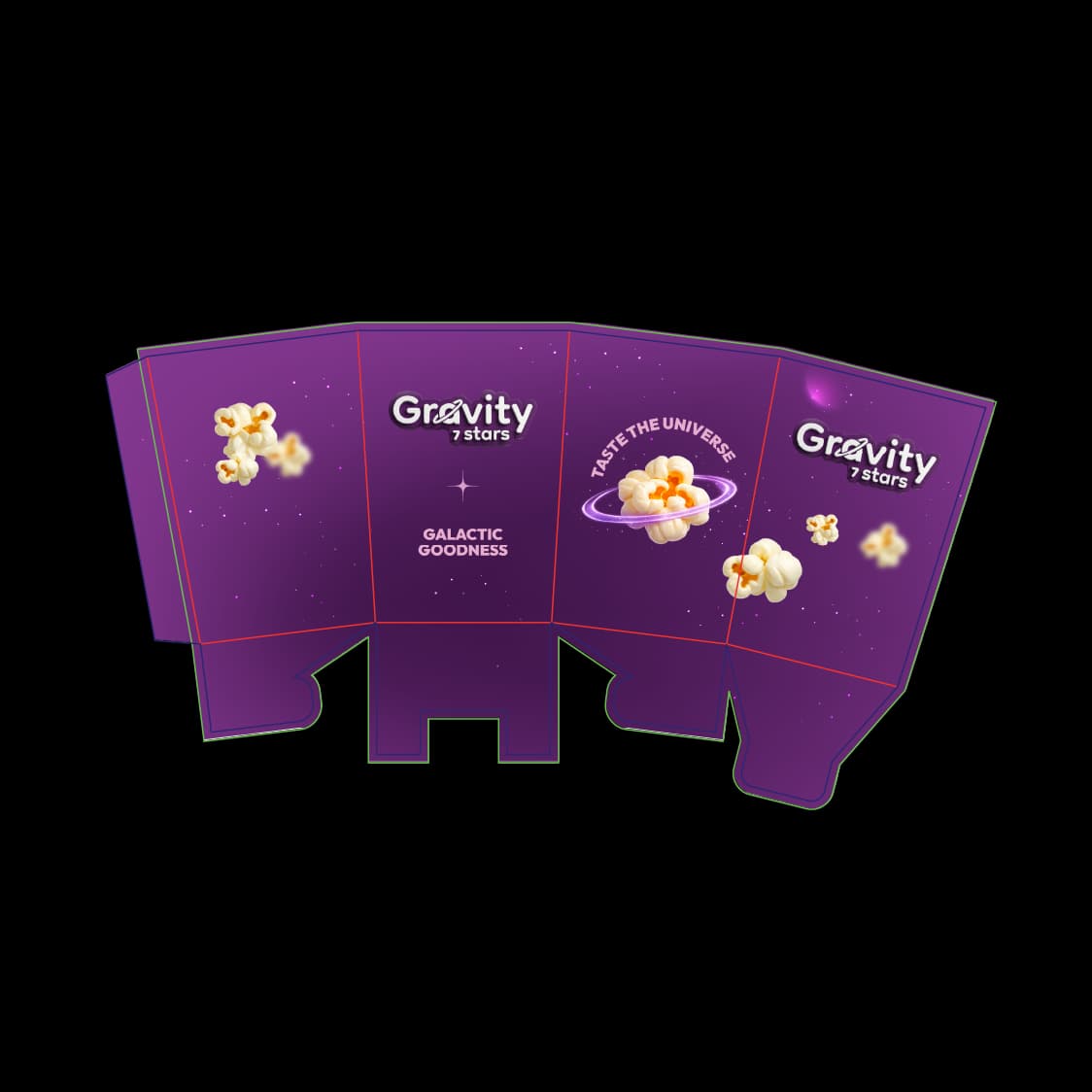 Gravity popcorn dieline