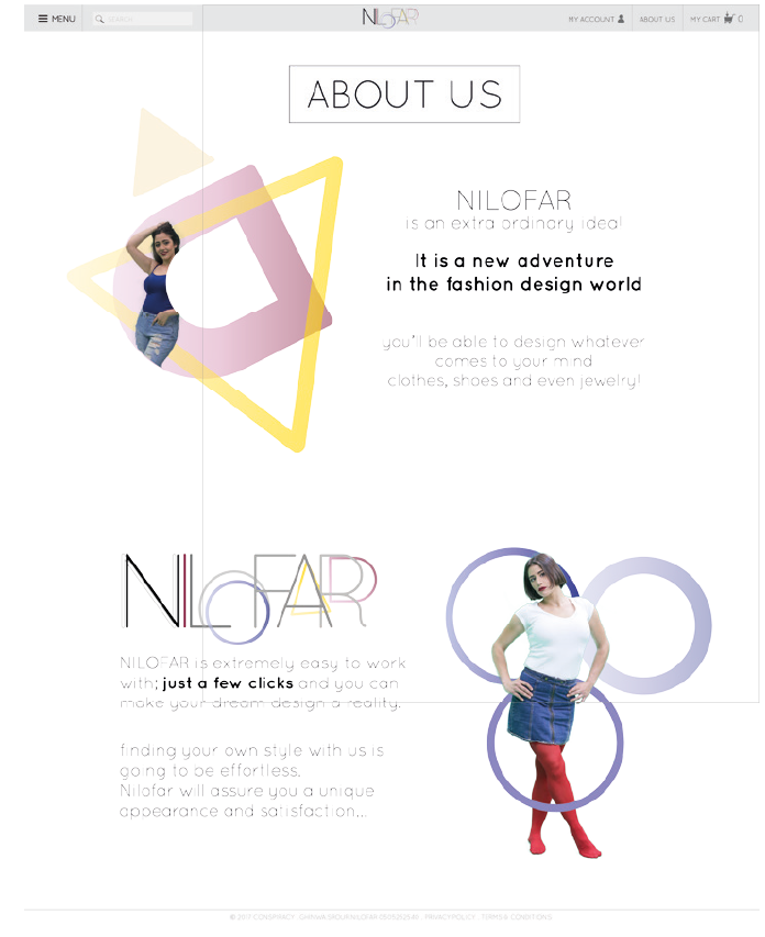 Nilofar website page