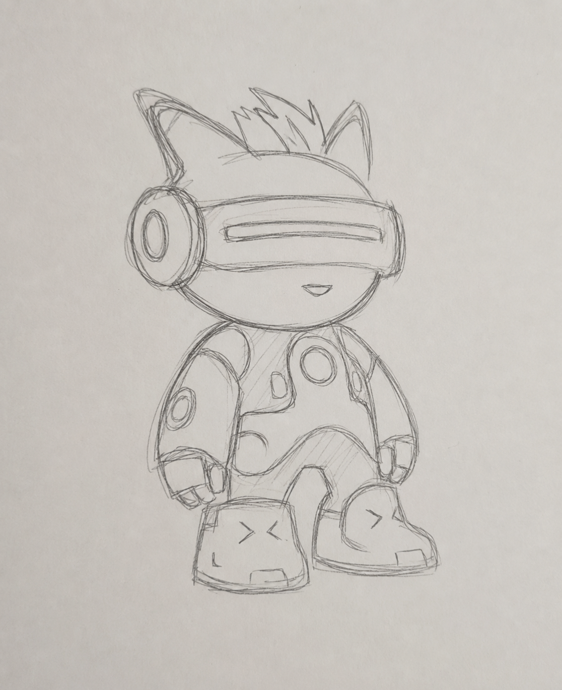 Early mascot sketch